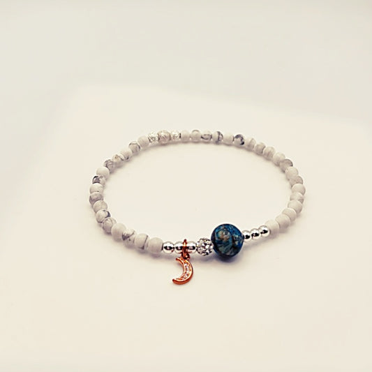 The Cosmic Moon, Star, and Earth Bracelet